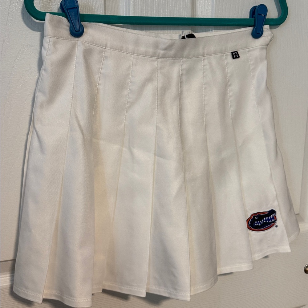 HYPE & VICE Florida Gators Pleated Custom Skirt Skort White Tennis Size M NWT